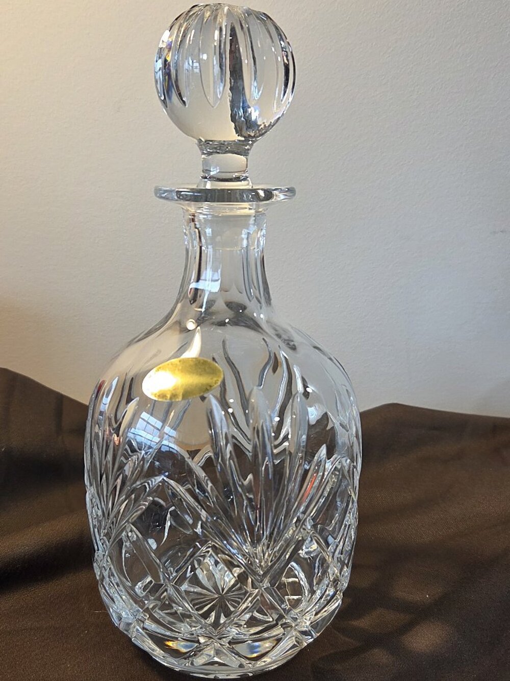 Polish Lead Crystal Decanter, Mouth-Blown Crystal, 24% lead